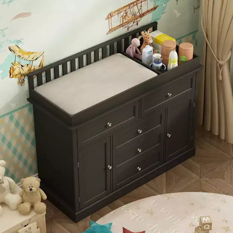Famapy Baby Changing Table Chest of Drawers Edge Protection Top Upholstery