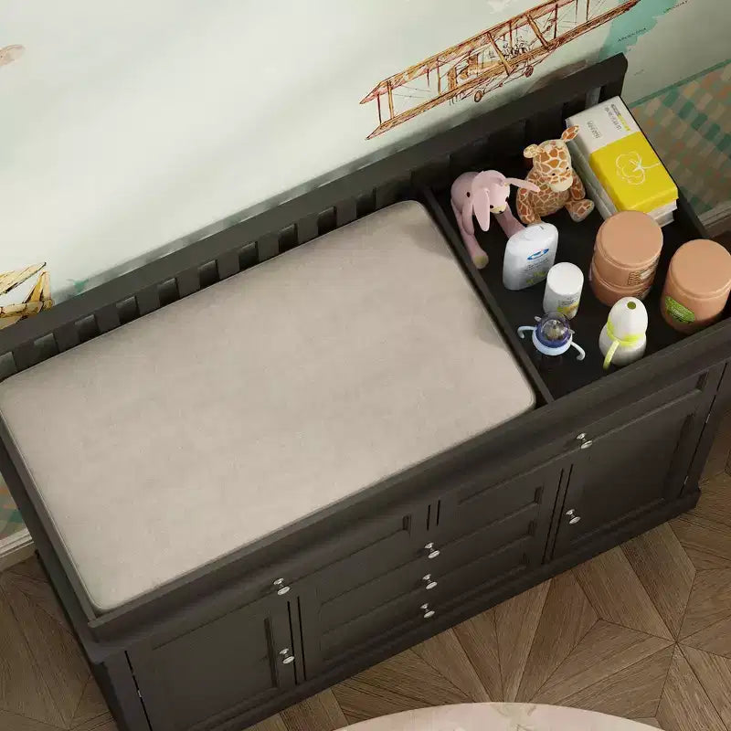 Famapy Baby Changing Table Chest of Drawers Edge Protection Top Upholstery