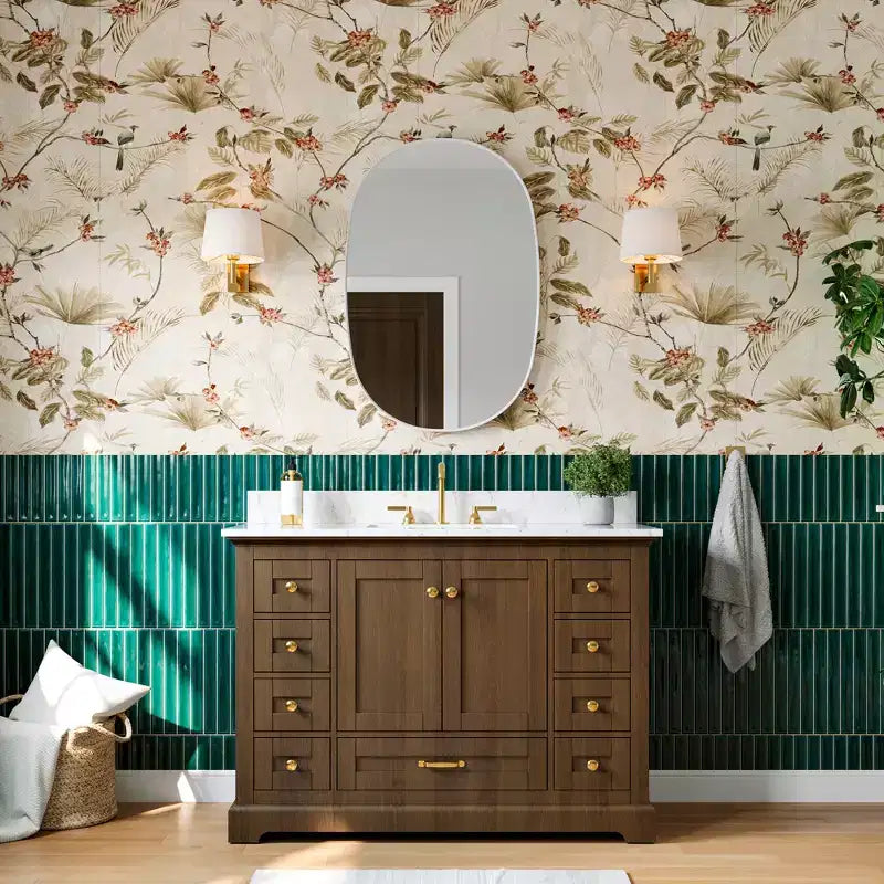 24x36Matte Oval Rectangle Bathroom Vanity Mirror, Over-Sink Wall Mirror with HD Tempered Glass and Rust-Resistant Aluminum Frame