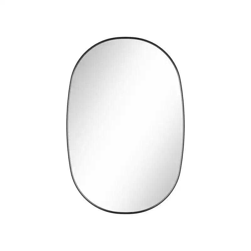 24x36Matte Oval Rectangle Bathroom Vanity Mirror, Over-Sink Wall Mirror with HD Tempered Glass and Rust-Resistant Aluminum Frame