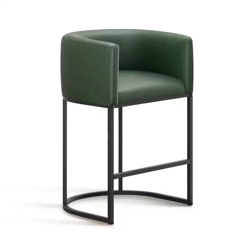 NEWLAYOUT Counter Height Bar Stools Set of 2, 24 Inch Seat Height Barstools for Dining Room, PU Leather Barstools