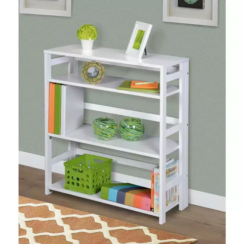 Regency,Flip Flop 34 High Folding Bookcase- White