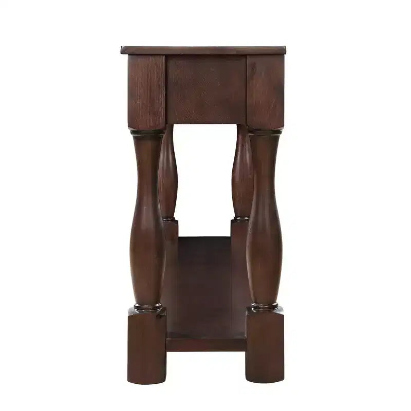 Hostack 63'' Long Wood Console Table Sideboard with 3 Drawers and 1 Bottom Shelf for Entryway and Hallway, Light Espresso