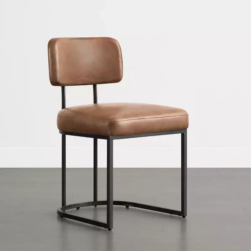 Spruce&Spring Metal Dining Chair with Brass or Black Frame