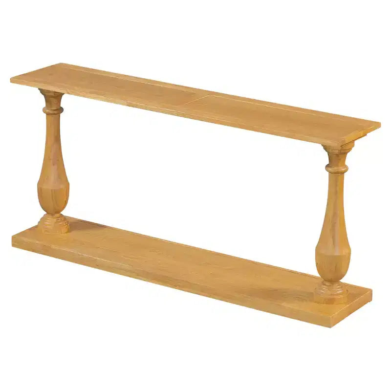 Bestier Console Tables for Entryway, 60 Wood 2-Tier Entry Hallway Table, Narrow Sofa Table Behind Couch Table for Living Room, Entrance