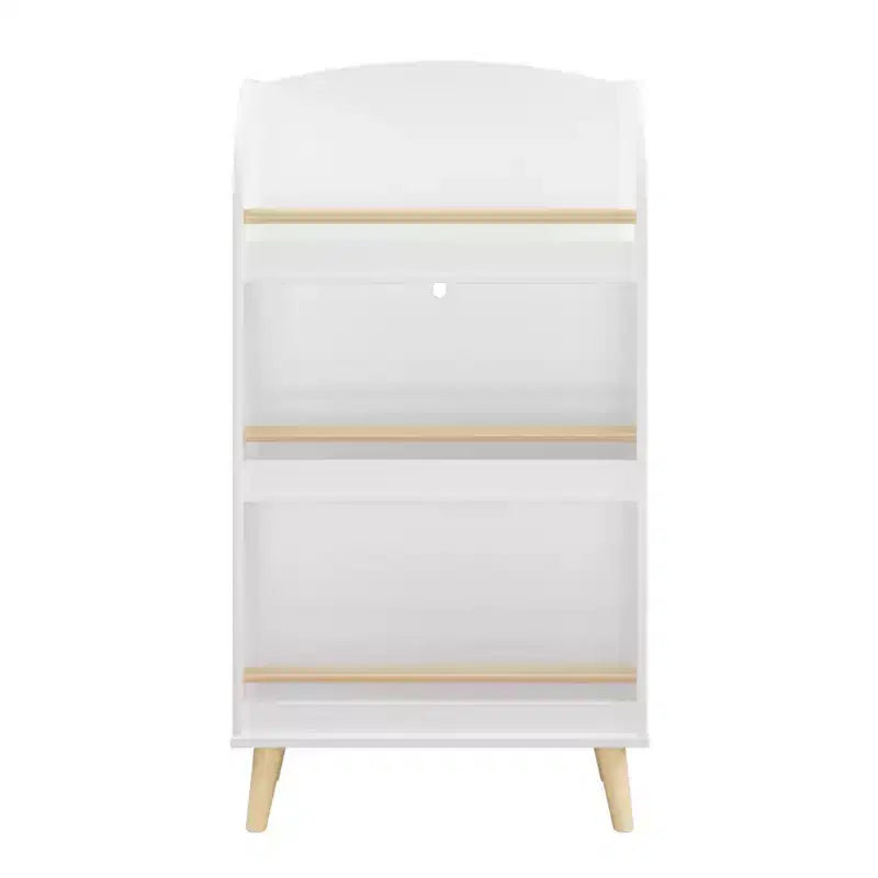 Okak Minimalism Kids Bookshelf, Storage Shelves with 3-Tier, Toy Storage Case for Kids Room, Living Room, Playroom, White