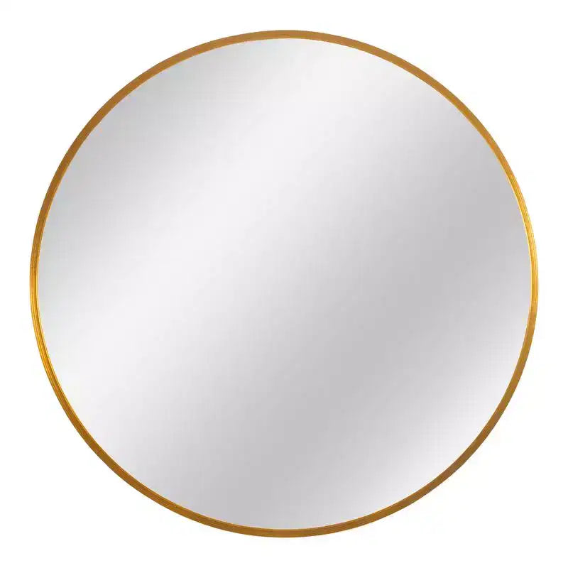 PexFix 20 Inch Modern Wall Mirror Aluminum Alloy Thin-Frame Circular Bathroom Hanging Mirror For Over Sink Entryway Bathroom Bedroom Vanity in Gold