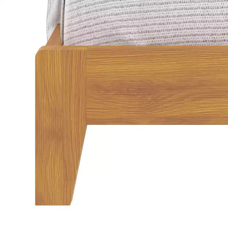 Galano King Tiena Lencia Bed with Headboard  Amber Walnut