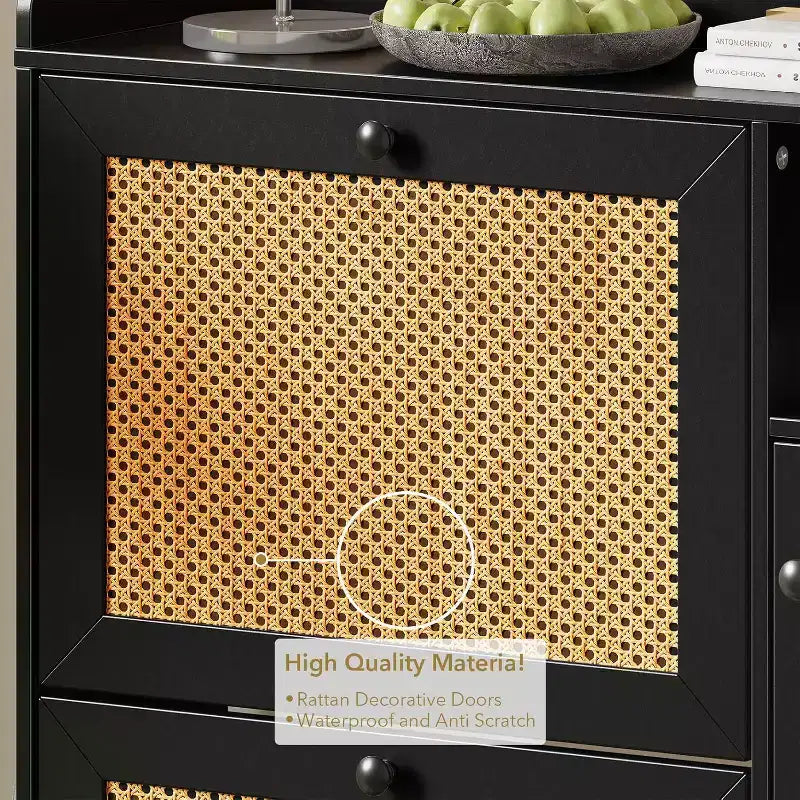 COZONY Shoe Storage Cabinet with Flip-Down Drawers, 3-Tier Adjustable Shelves Entryway Organizer, Space Saving Design for Front Door Entrance