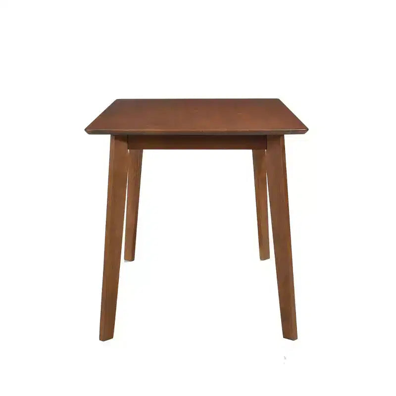 WestinTrends 5-Piece Mid Century Modern Solid Wood Dining Room Set, Walnut/Beige