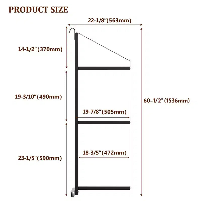2 Pack Shipping Container Shelving Brackets 3-Tier,1100LBS, Hang & Hook Type, Cargo Containers Storage Shelves, Easy to Install Removable, Heavy-Duty