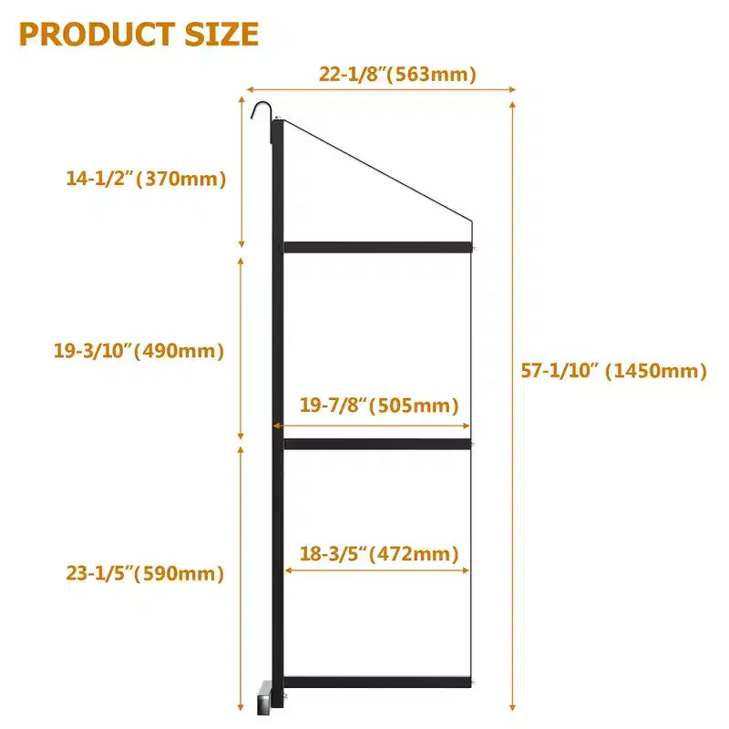 2 Pack Shipping Container Shelving Brackets 3-Tier,1100LBS, Hang & Hook Type, Cargo Containers Storage Shelves, Easy to Install Removable, Heavy-Duty