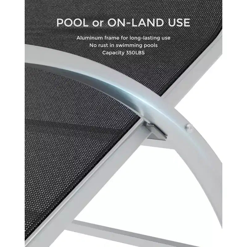 3Pcs Outdoor Patio Chaise Lounge Chair, Beach Sunbathing Lawn Lounger Recliner Chair with Arm & Side Table for Poolside, Deck, Balcony, Backyard