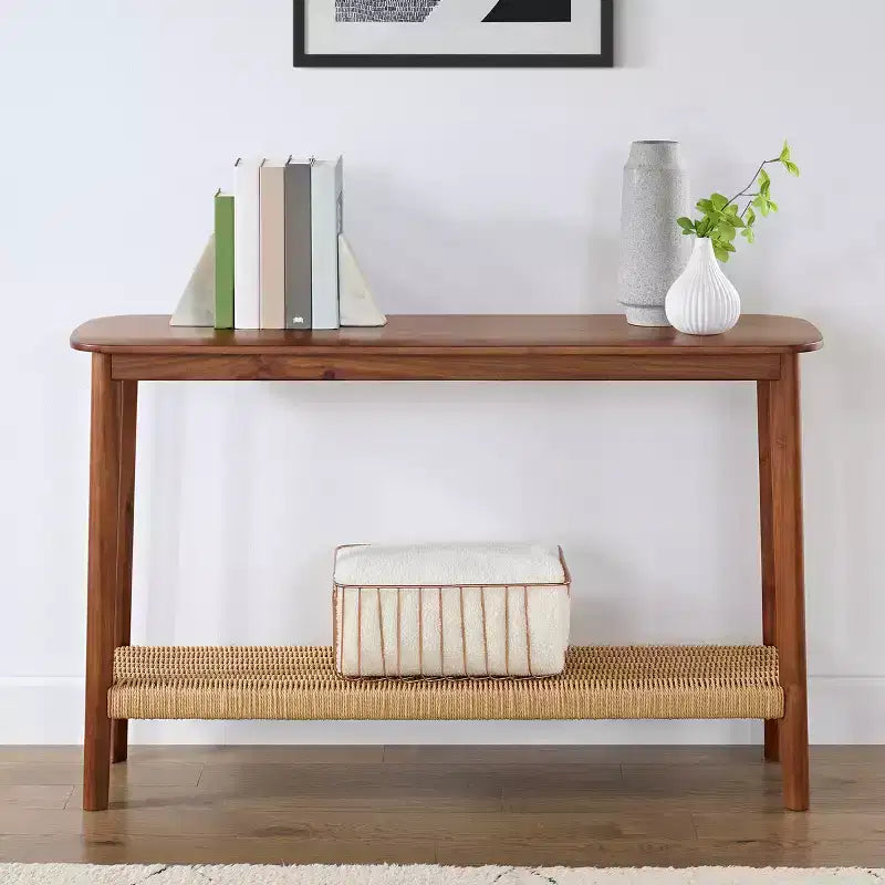 Alaterre Calais Wood Console Table, Chestnut