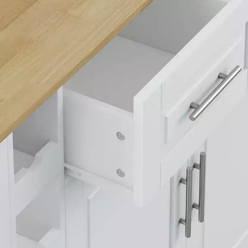 Kitchen Island Cart with 2 Door Cabinet, 2 Drawers, Rolling Island for Kitchen with Storage, Bar Cart