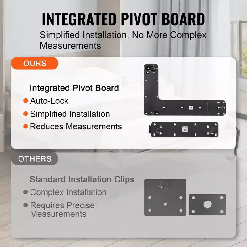 VEVOR Murphy Bed Kit,Queen Size,Vertical Deluxe DIY Wall Bed Mechanical Hardware Kit, Pneumatic Lever Heavy Duty Bed Frame Support, Folding Bed ,Black