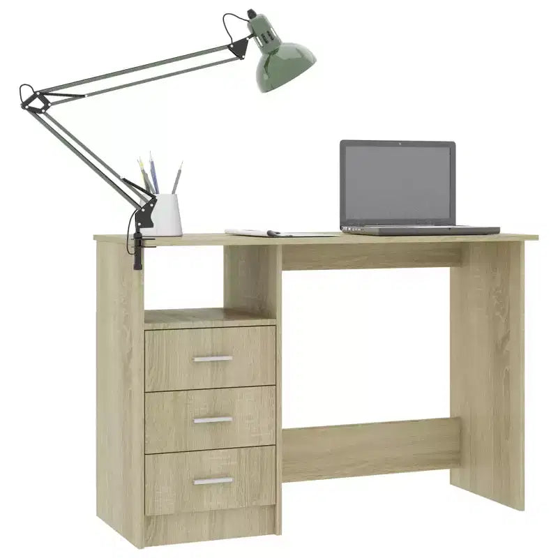Desk Sonoma Oak Engineered Wood Medium Computer Desk