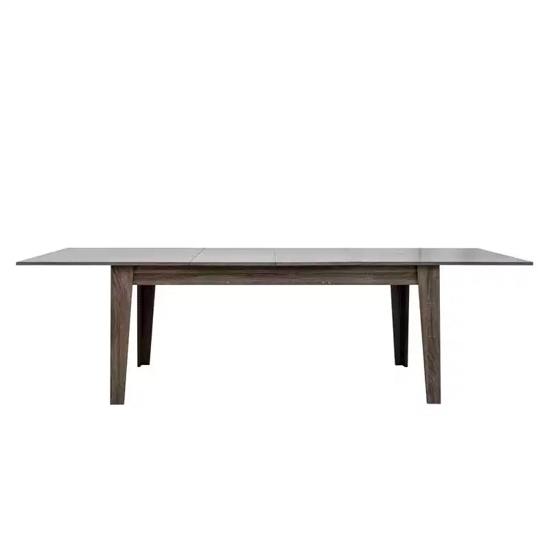 Okak 106.3IN Vintage Dining Table, Extendable Kitchen Table with Long Tabletop, Folding Table for Party, Celebration, Meetings, Dark Oak