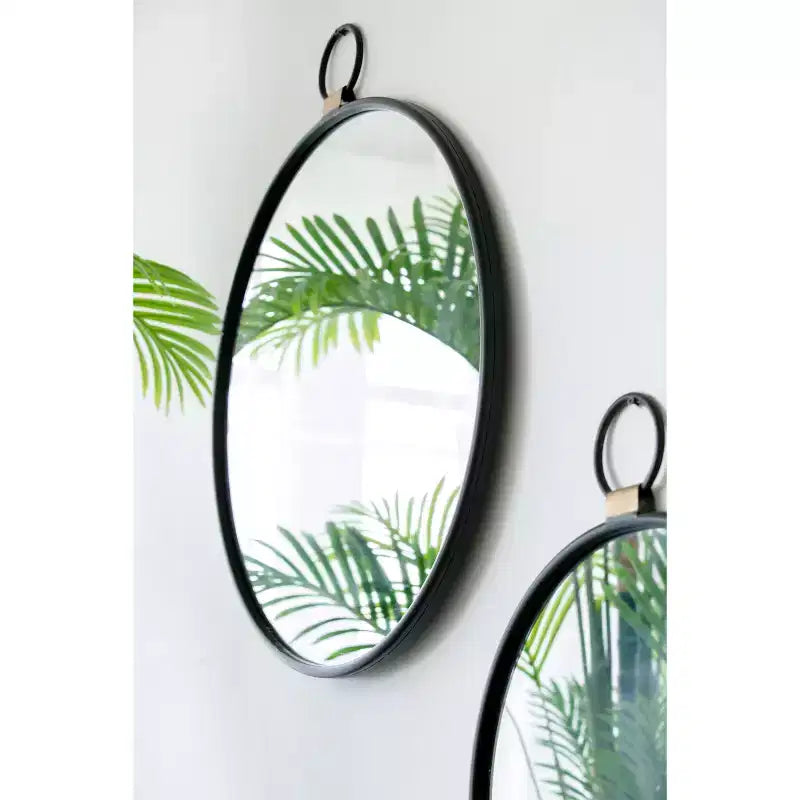 MAYEERTY 24 x 27 Wall Mirror with Black Frame, Contemporary Decor Mirror for Living Room, Foyer, Entryway, Bedroom