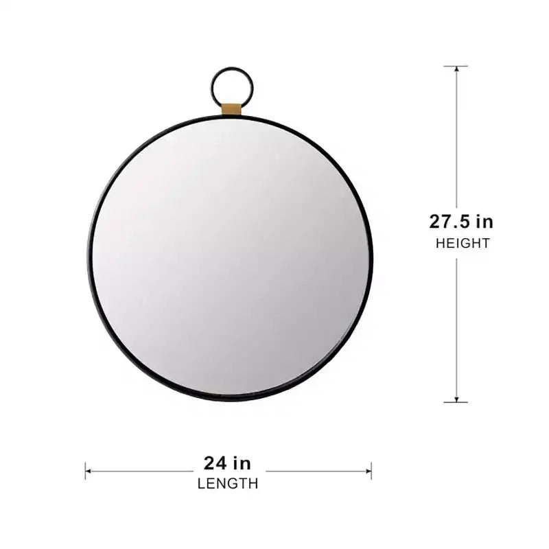 MAYEERTY 24 x 27 Wall Mirror with Black Frame, Contemporary Decor Mirror for Living Room, Foyer, Entryway, Bedroom