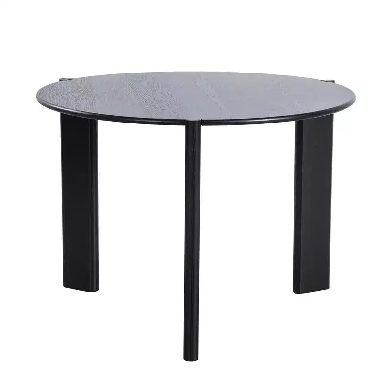42 Inch Round Black Dining Table, Suitable For Multiple People Dining At The Same Time, Suitable For Both Dining And Living Rooms