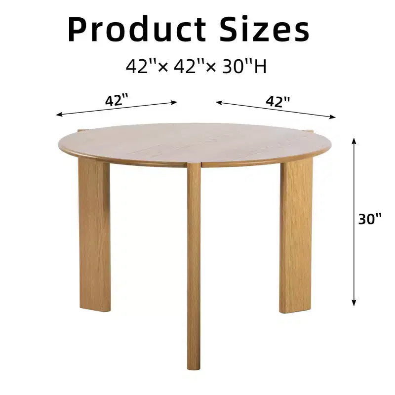 42 Inch Round Black Dining Table, Suitable For Multiple People Dining At The Same Time, Suitable For Both Dining And Living Rooms
