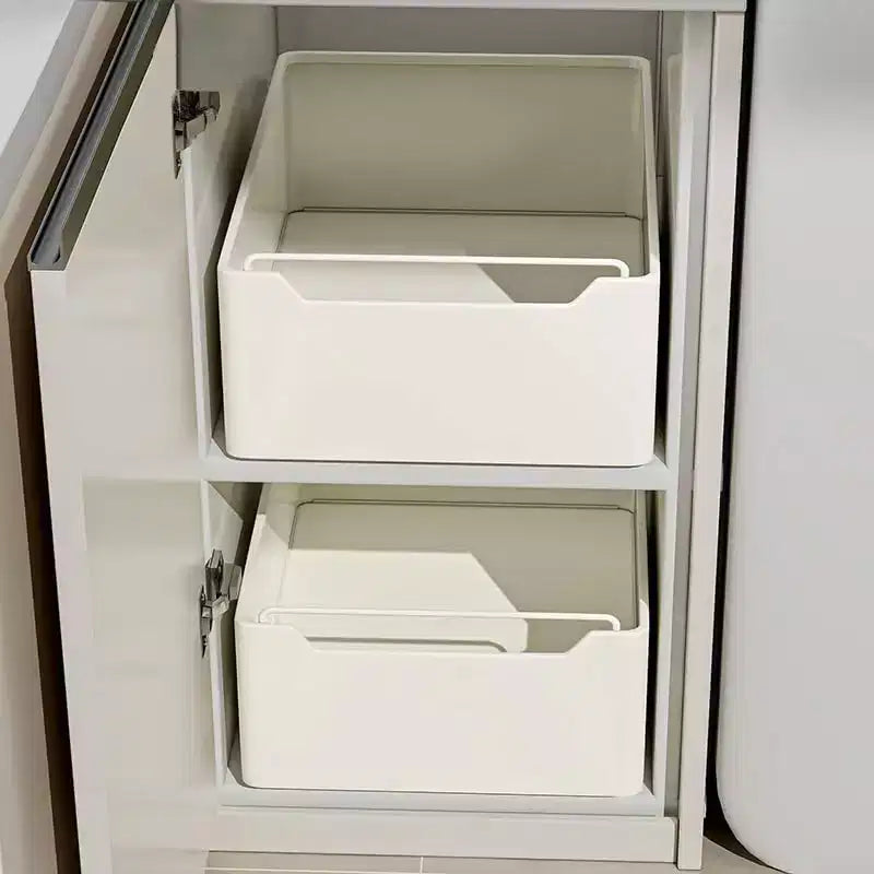 Fridge Drawer,Extendable Drawer Kitchen High Drawers Organiser Kitchen,Metal Kitchen Cabinet for Kitchen Cabinets, No Drilling,25 W x 43 D x 14 H