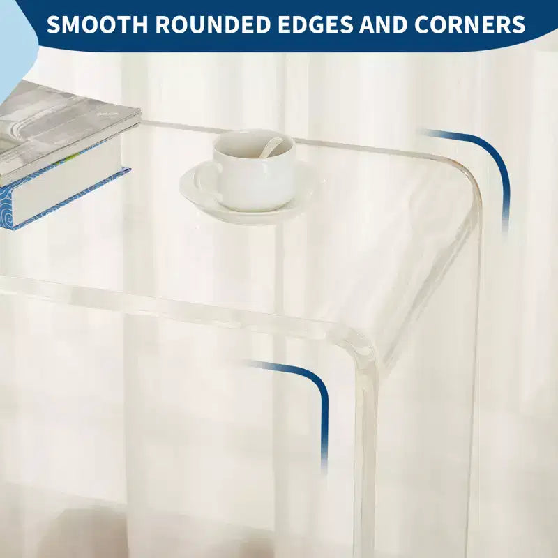 COZONY Modern Acrylic Console Table, Transparent Narrow Side Table, Compact Entryway Accent, Durable & Lightweight, for Living Room or Dining Room
