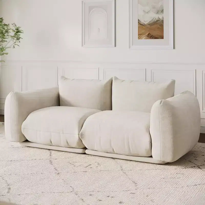 COZONY Chenille Fabric Modular Loveseat Sofa, 2-Seater Cloud Couch with High Resilience Sponge, Small Space Boneless Sofa for Apartment, Living Room