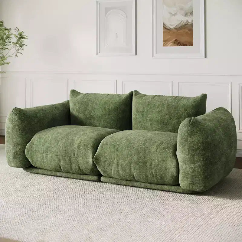 COZONY Chenille Fabric Modular Loveseat Sofa, 2-Seater Cloud Couch with High Resilience Sponge, Small Space Boneless Sofa for Apartment, Living Room