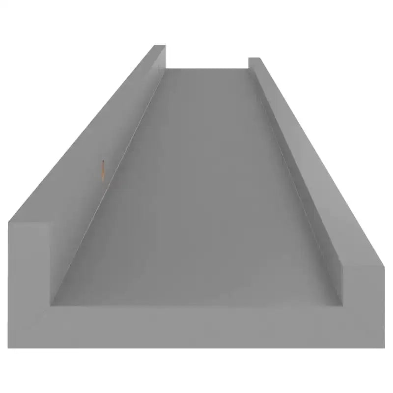 Wall Shelf Set of 4 Gray MDF 31.5x3.5x1.2 in Wall mounting