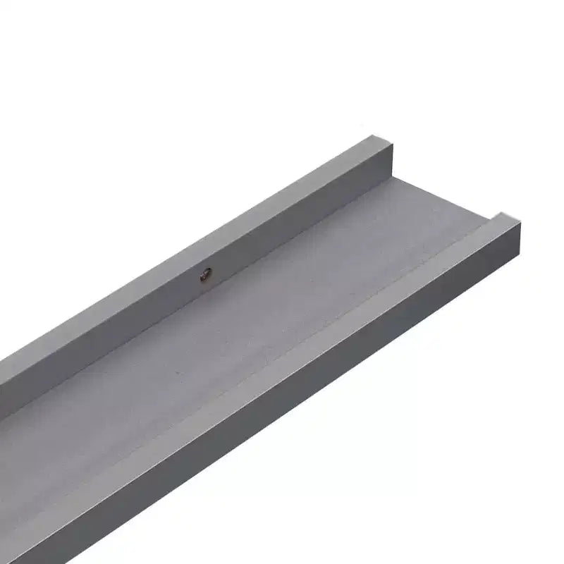 Wall Shelf Set of 4 Gray MDF 31.5x3.5x1.2 in Wall mounting