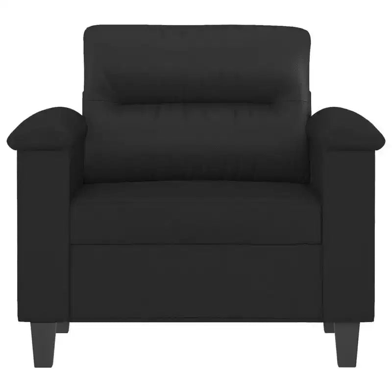 vidaXL Sofa Chair Accent Upholstered Single Sofa Chair Black Faux Leather