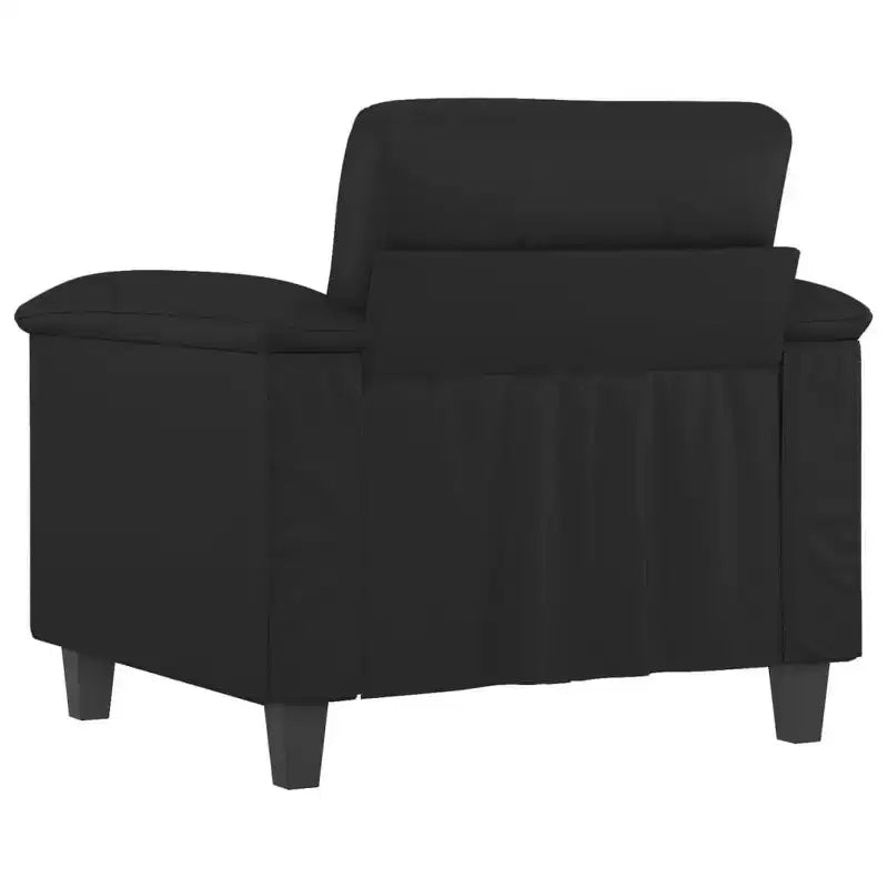 vidaXL Sofa Chair Accent Upholstered Single Sofa Chair Black Faux Leather