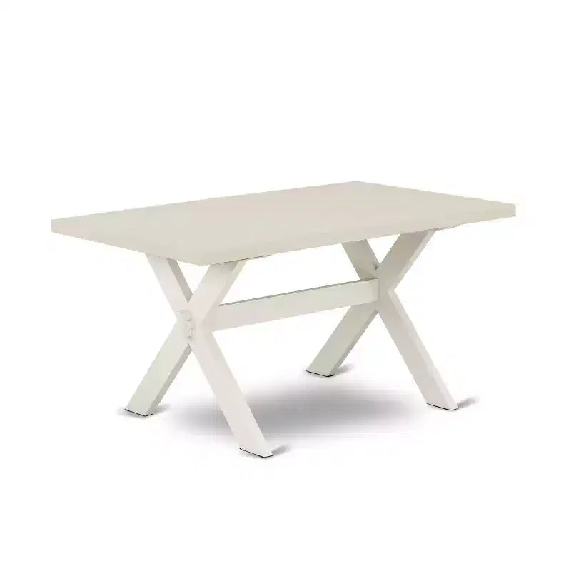 HomeStock 7-Piece Natural Oak Finish Solid Wood Top Dining Table with 6-Chairs