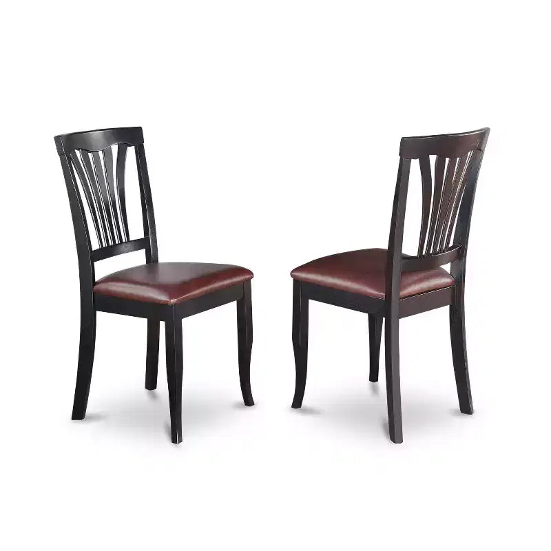 Dining Table Set with 2 Chairs, Round Dropleaf Kitchen Table, Solid Rubberwood, Saddle Brown Finish, 42x42 Inch
