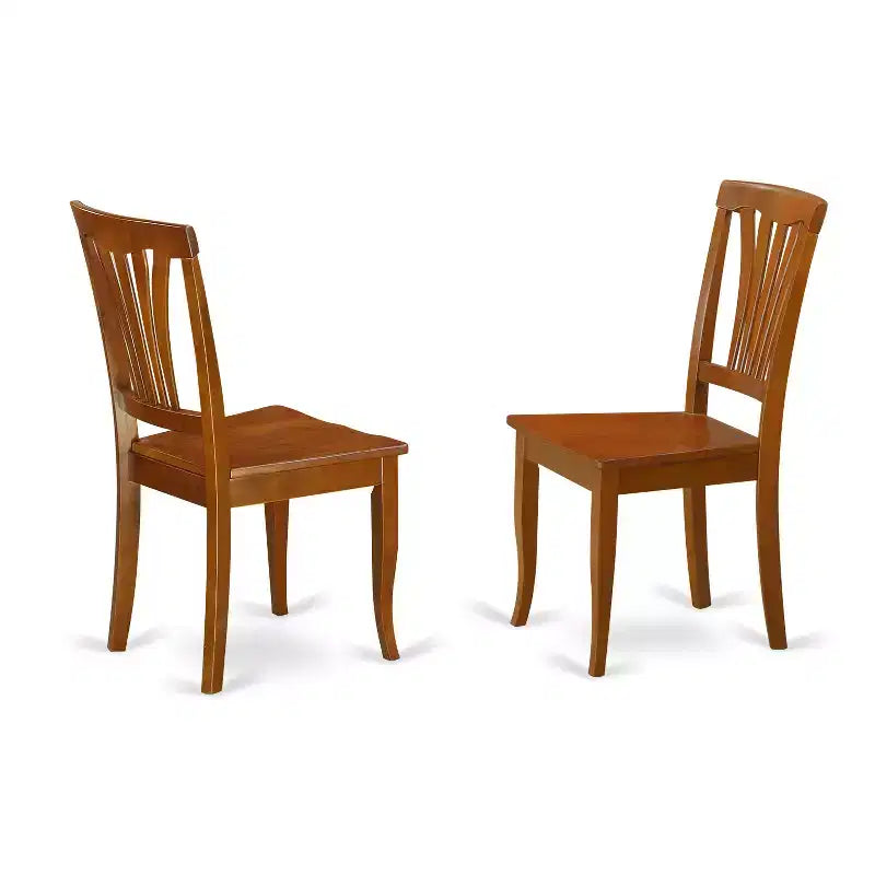 Dinette Set with Chairs - Kitchen Table Set, Small Dining Table with Leaf, Saddle Brown Finish