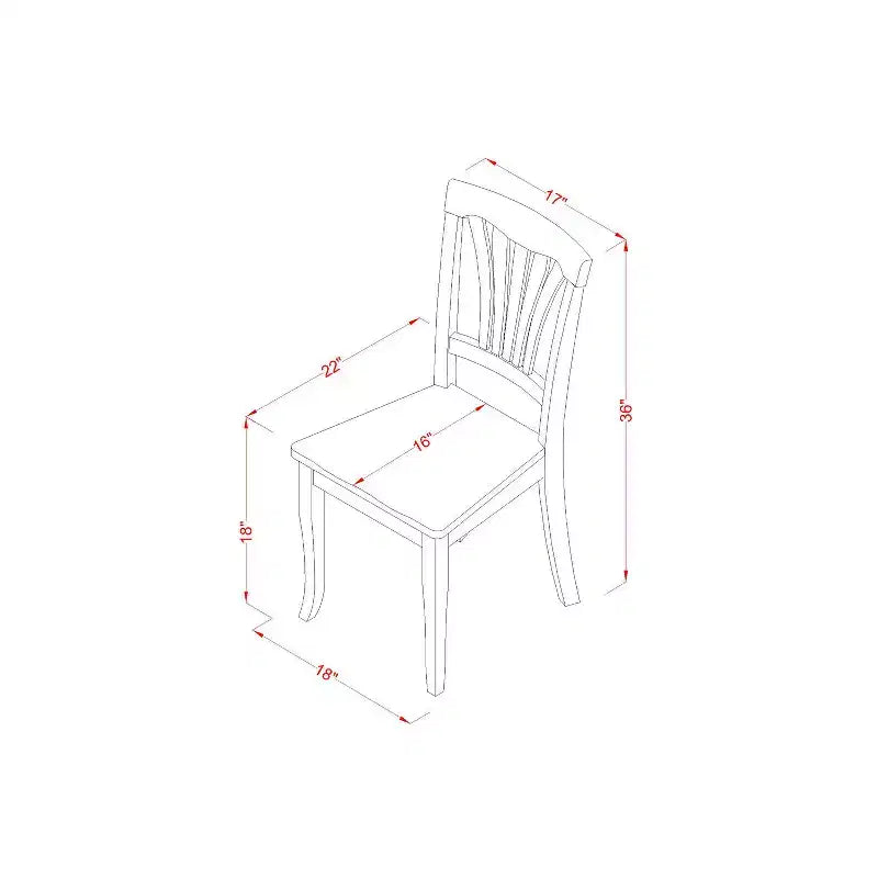 Dinette Set with Chairs - Kitchen Table Set, Small Dining Table with Leaf, Saddle Brown Finish