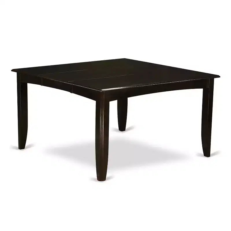 HomeStock 5-Piece Square Cappuccino Finish Solid Wood Top Dining Table with 4 Chairs