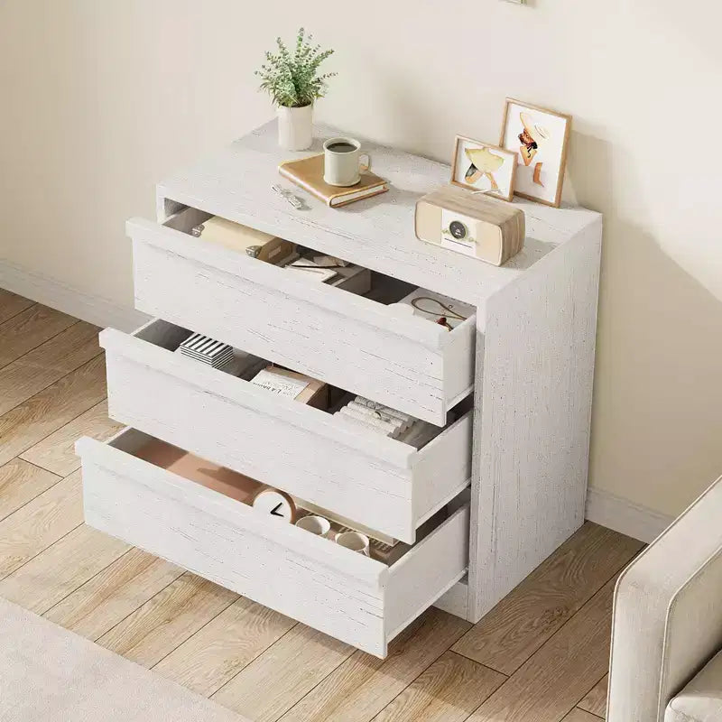 4 Drawer Dresser for Bedroom, Nightstand 4 Chest of Drawers with Large Storage, Small Modern Dresser Organizer Bedside Table for Living Room
