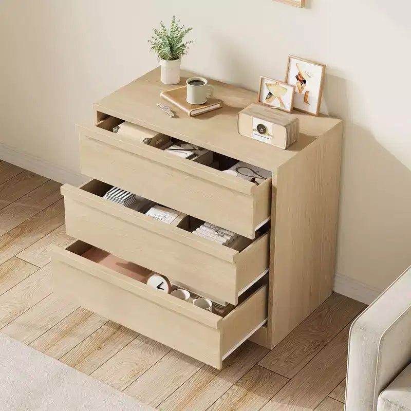 4 Drawer Dresser for Bedroom, Nightstand 4 Chest of Drawers with Large Storage, Small Modern Dresser Organizer Bedside Table for Living Room