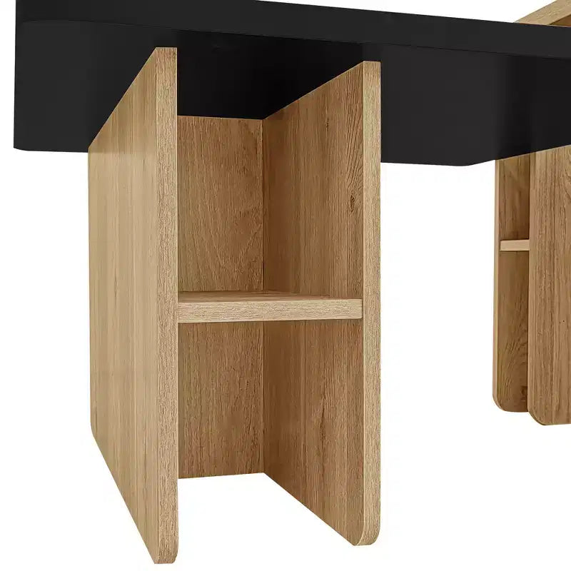 Farmhouse Nesting Coffee Table Set of 2, Rectangle Center Table Set with Storage for Living Room
