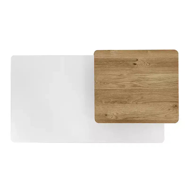 Farmhouse Nesting Coffee Table Set of 2, Rectangle Center Table Set with Storage for Living Room