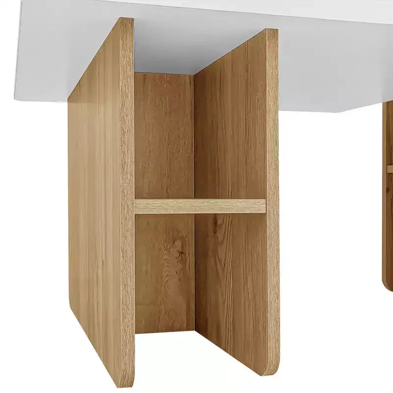 Farmhouse Nesting Coffee Table Set of 2, Rectangle Center Table Set with Storage for Living Room