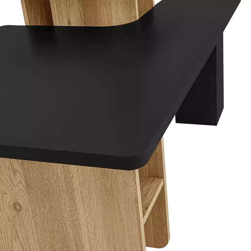 Farmhouse Nesting Coffee Table Set of 2, Rectangle Center Table Set with Storage for Living Room