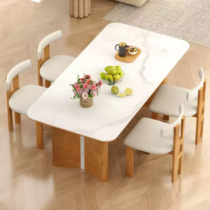 Costway Dining Chair Set of 2 Upholstered Kitchen Chair w/ Padded Seat & Curved Backrest