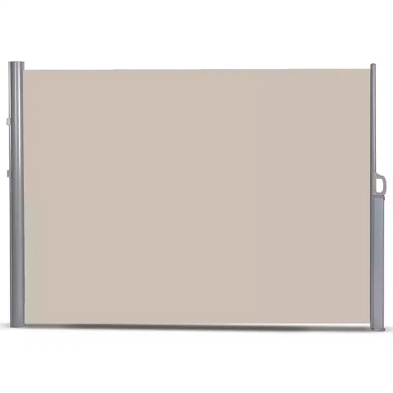 Costway 118.5 x 71 Patio Retractable Folding Side Awning Screen Privacy Divider Beige