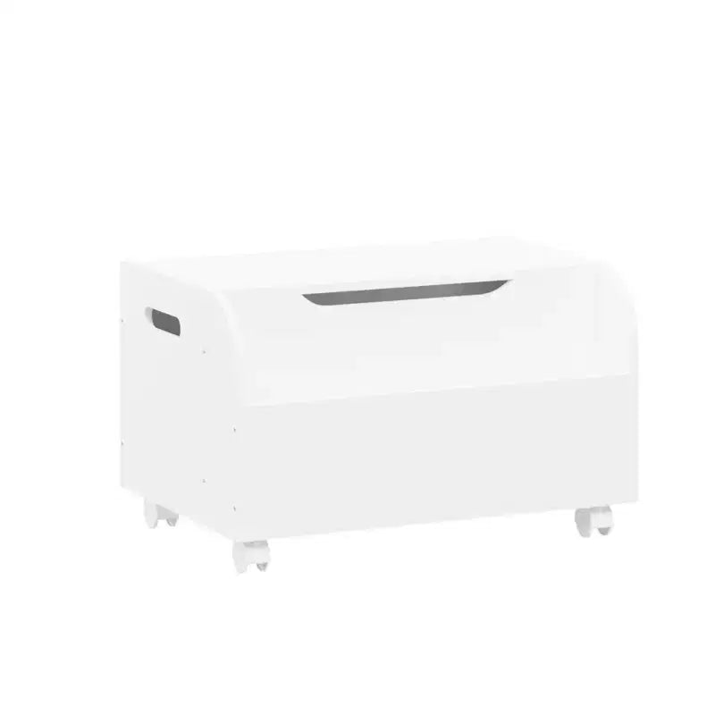 Kids Toy Box Chest Bench With Front Bookshelf Flip-Top Lid Safety Hinge Wooden Toy Storage Organizer