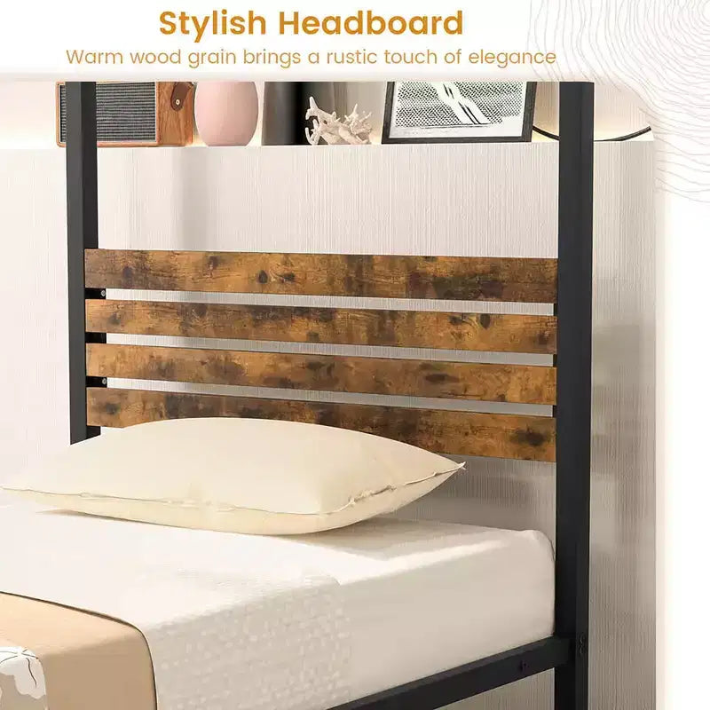 Costway Twin/Full/Queen Size 4-Post Canopy Bed Frame Rustproof Metal Noise-free with Foot Pads