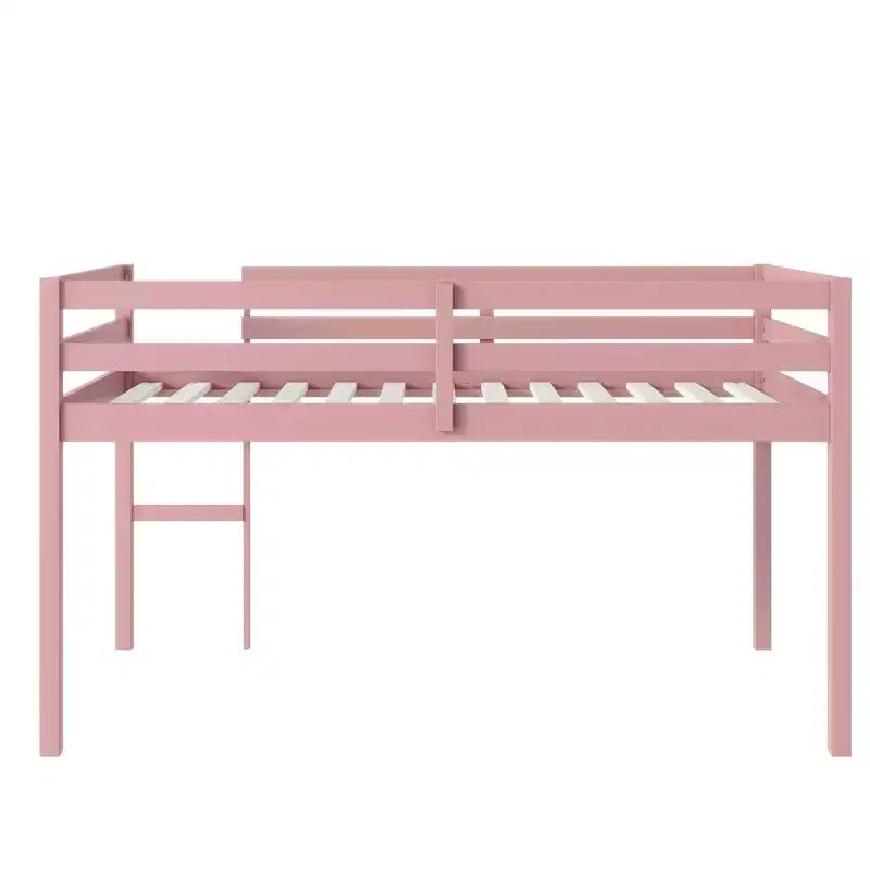Luxystar Twin Loft Bed with Ladder, Bed Platform of Strengthened Slats for Kidsa?Room and Guest Room
